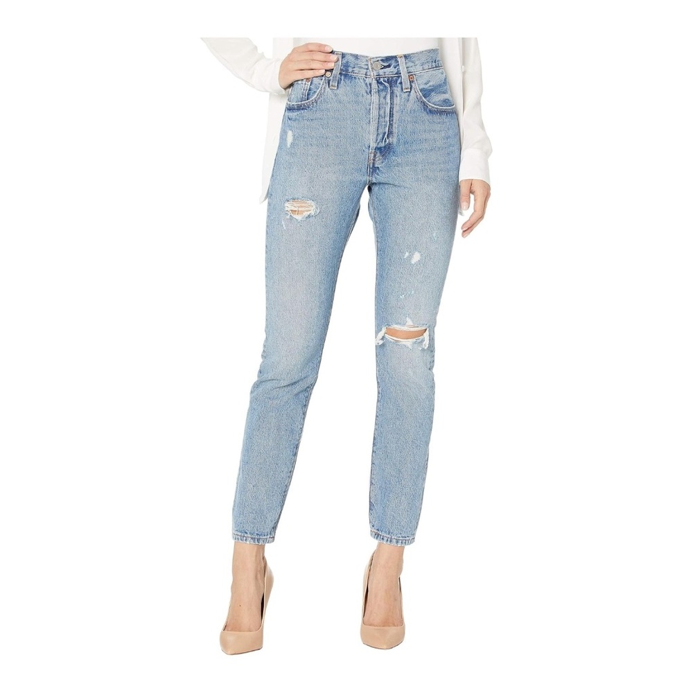 Women's Size 31 Premium 501 Skinny Distressed Jeans in Can't Touch This